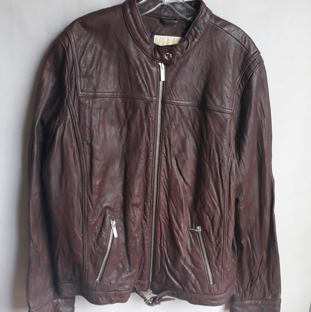 Michael Kors Brown Leather Jacket